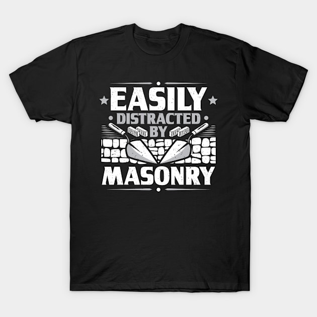 Bricklayer Mason Brickmason Blockmason T-Shirt by Krautshirts